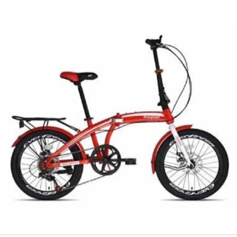 sepeda lipat 20 inch  evergreen 7 speed
