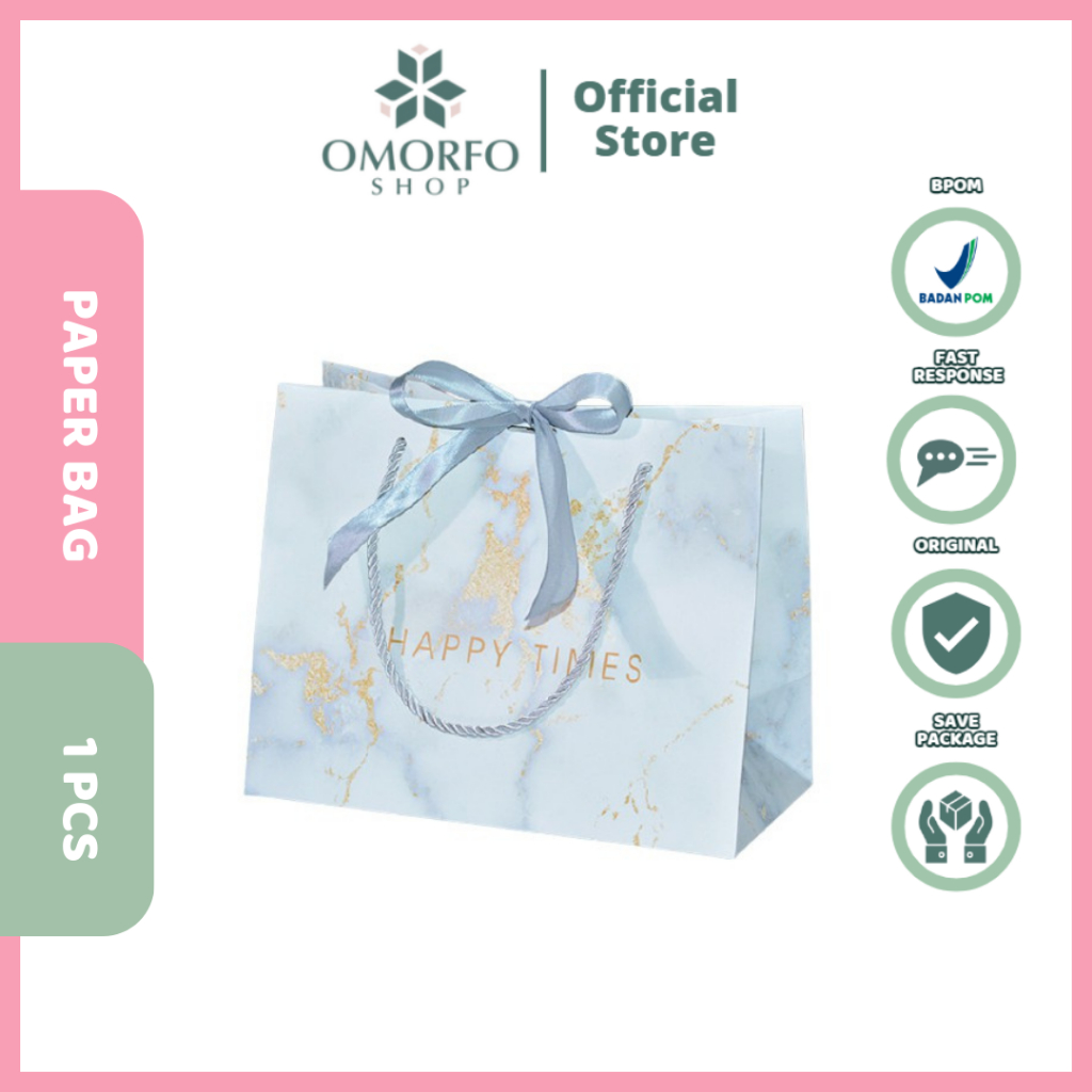 

❤️Omorfo❤️ Paper Bag Terbuka Marmer Vintage Kantong Dus Premium
