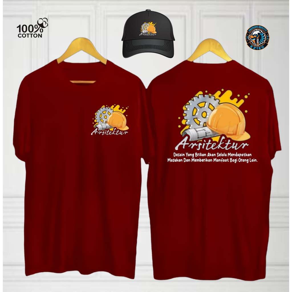 KAOS SABLON DESAIN ARSITEKTUR DESAIN YANG BERLIAN AKAN SELALU MENDAPATKAN MASUKAN DAN MEMBERIKAN MAN