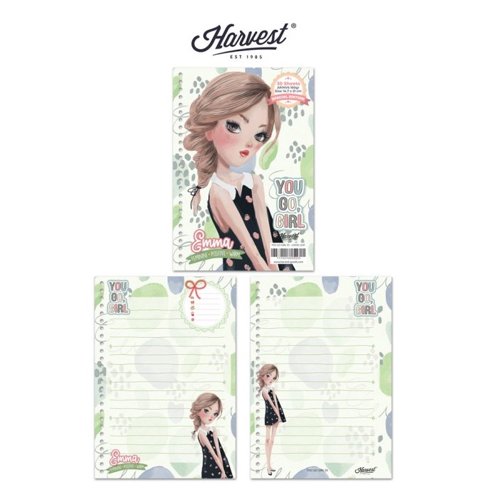 

SPECIAL PRICE Loose Leaf Kertas Binder Harvest A5 You Go Girl