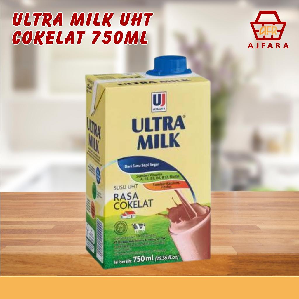 

Ultra Milk UHT Coklat 750 ml atau Ultra Milk UHT Full Cream 750 ml