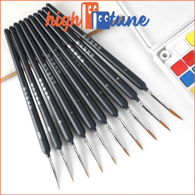 

Hightune Kuas Lukis Kuas Lukis Liner 1pcs Kuas Lancip Professional pentype wolf hair Detail Liner Round brush i K8P4