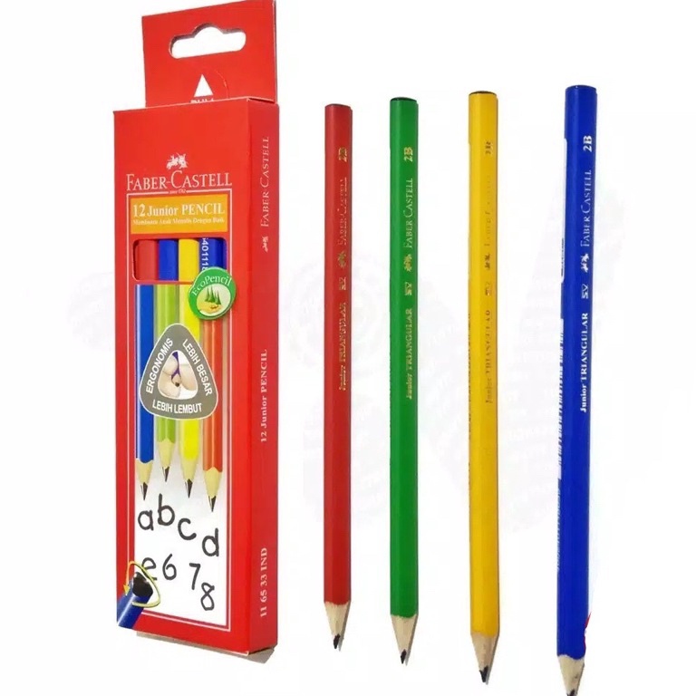 

Pensil Kayu Segitiga FaberCastell Junior pencil Triangular 12 pcs g P6R5