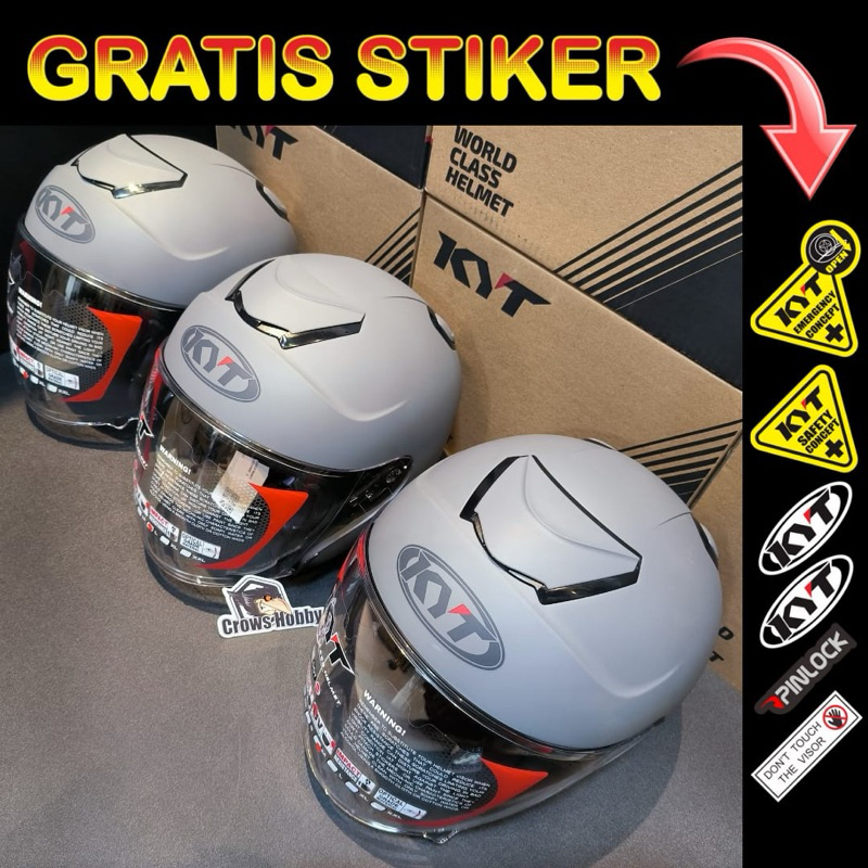 HELM KYT KYOTO ORIGINAL Solid GORILLA GREY DOFF