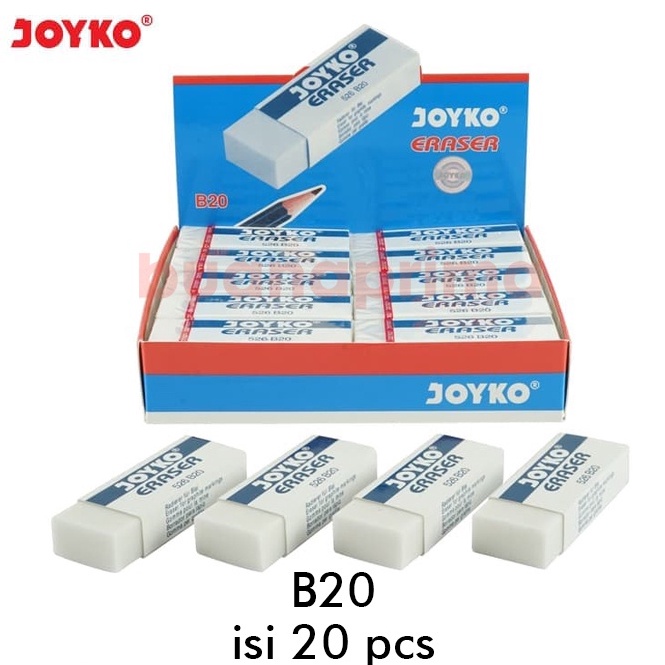 

Penghapus Pensil Joyko B2 isi 2 pcs Putih Hitam Besar Stip Pencil Eraser s IB3