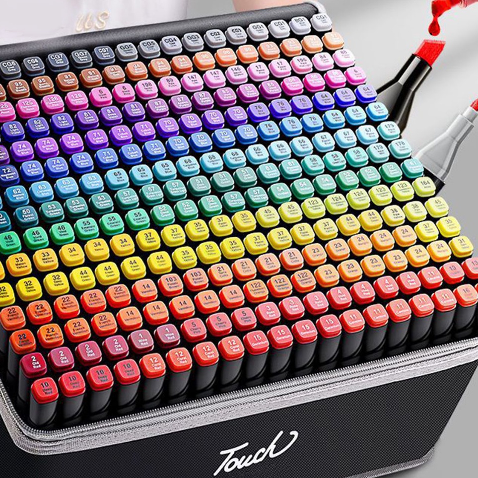 

RUNDY NEW Touch68 Warna Sketsa Spidol Umum General Marker Set Animation Markers Pena Berujung Ganda r OY8