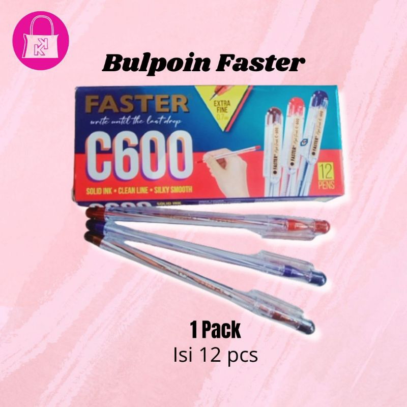 

Bulpoin Faster Hitam Pulpen 1 Pack 12 Pcs