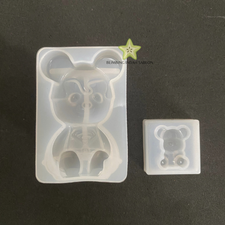 Cetakan Resin Teddy Bear Transparan Bahan Silikon Silicone Silicon Peralatan Perlengkapan Kerajinan 