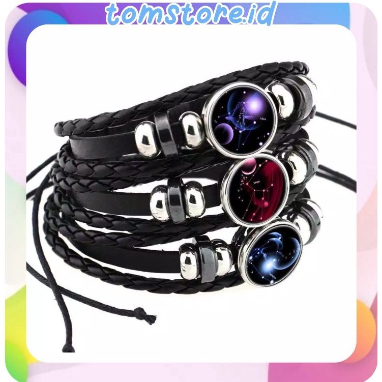 LIMIT TOMSTOREID A4 GELANG ZODIAK GLOW IN THE DARK GELANG UNISEX GELANG WANITA PRIA GELANG KOREA COD