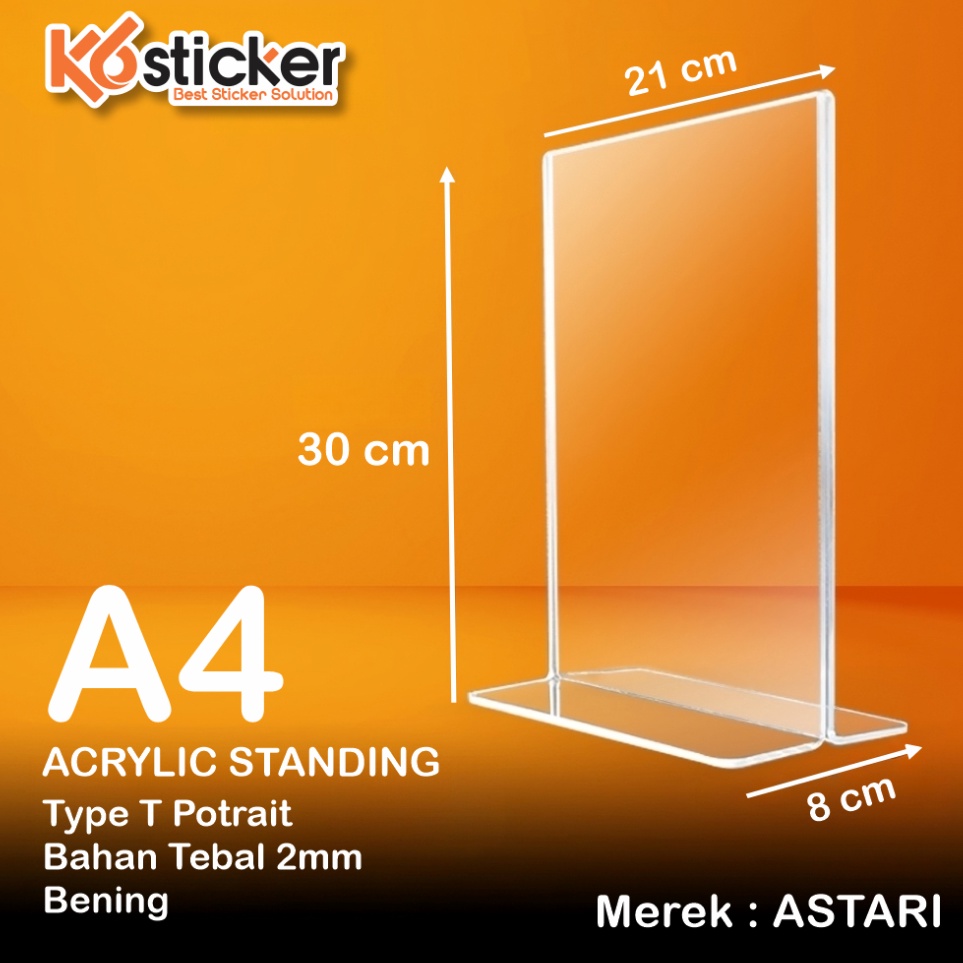 

AKRILIK TEMPAT BROSUR TENT HOLDER TENT CARD AKRILIK DISPLAY UKURAN A4 s B6W6