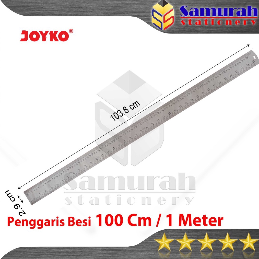 

Penggaris Besi Joyko 1 cm RLST1 PCS Ruller Stainless 1 Meter c I2V3