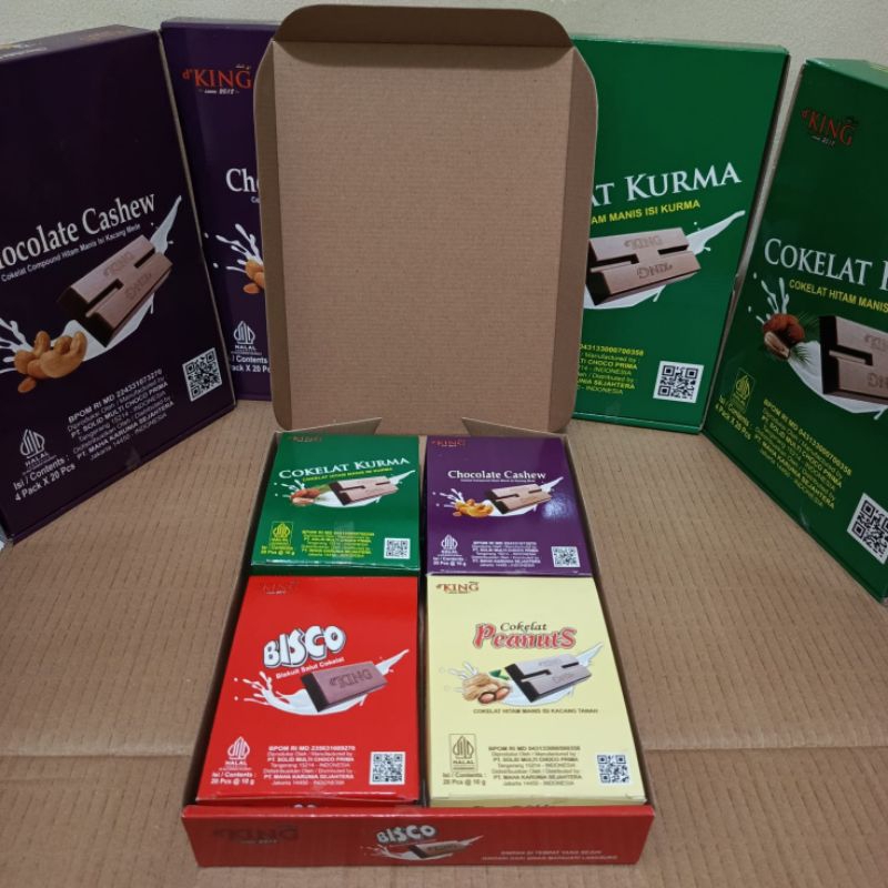 

Coklat d'KING Mix Chocolate Cashew Cokelat Bisco Coklat Peanuts Cokelat Kurma