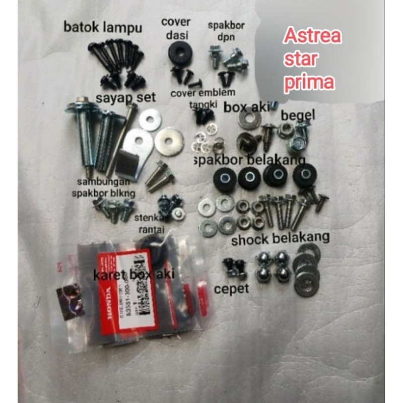 Baut lengkap body Honda Astrea star prima - baut fullset body Astrea star prima