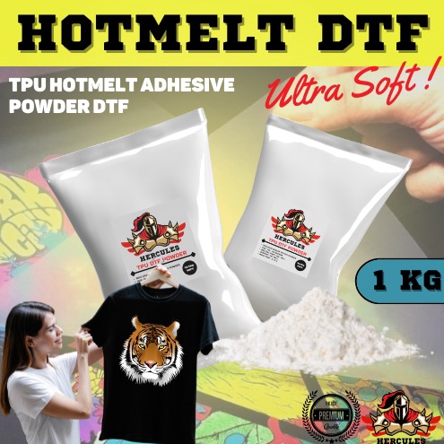 

TPU Hot Melt Adhesive Powder Sablon DTF Bubuk Transfer PET Film 1 Kg k Z4K4