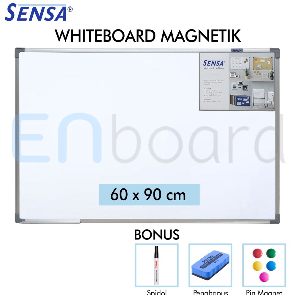 

Papan Tulis Whiteboard White Board Gantung Magnet Single Face Sensa 6 x 9 cm 12 mm k S4D4
