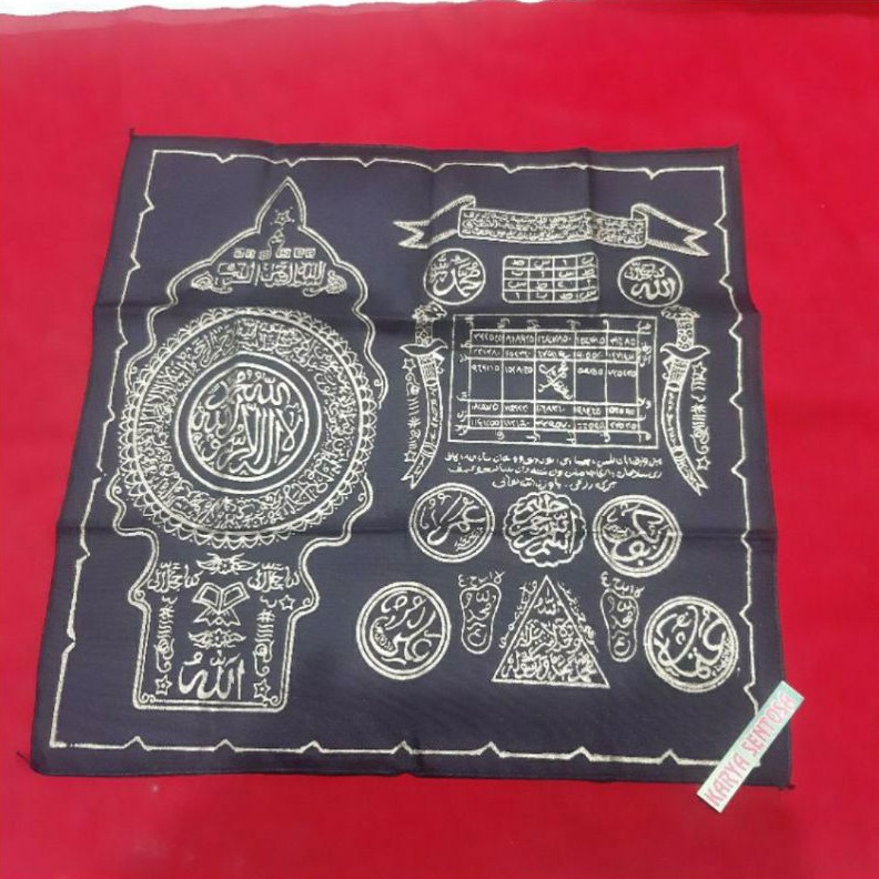 DISKON BESAR Sapu Tangan Sudarno Kain Hitam Tinta mas