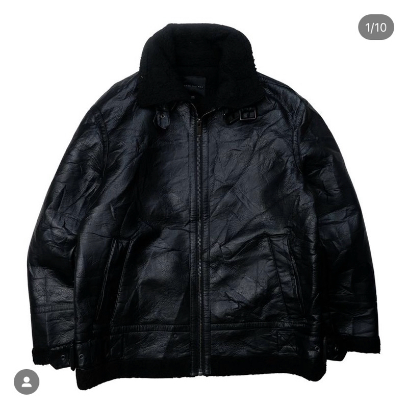 SPAO FAUX LEATHER JACKET