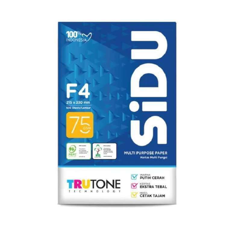 

Kertas HVS SIDU F4 75 Gsm (1 RIM - 500 lembar)