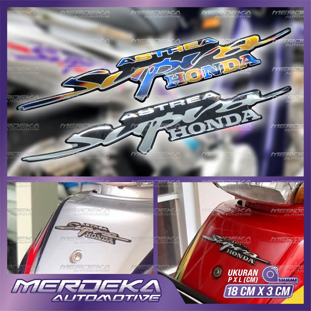 emblem timbul honda astrea supra | emblem logo honda supra