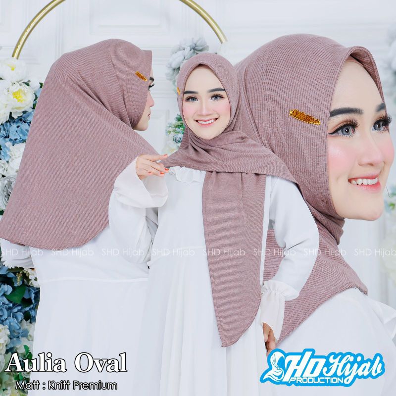 Hijab instan/Hijab Aulia oval knit by SHD Hijab