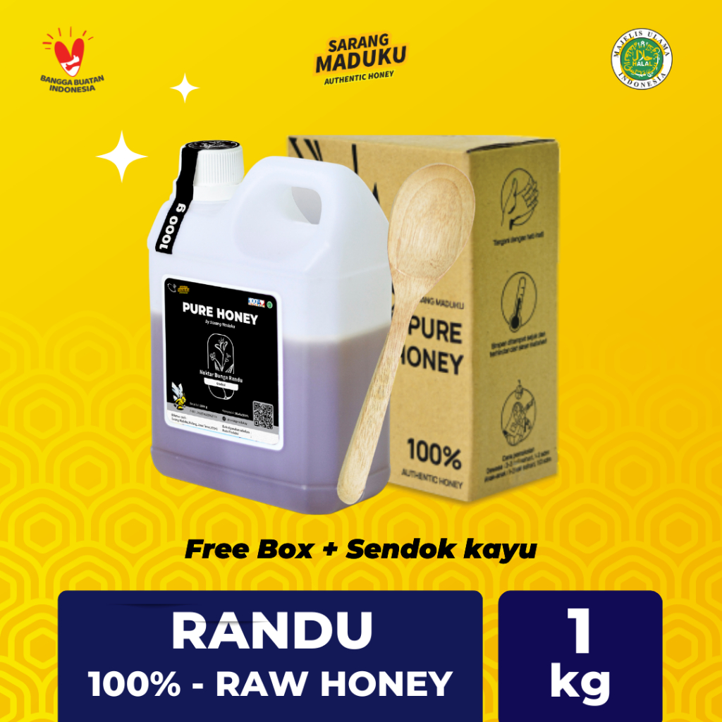 

Sarang Maduku Madu Randu Madu Asli Murni Asli 100% Tanpa Campuran Raw Honey