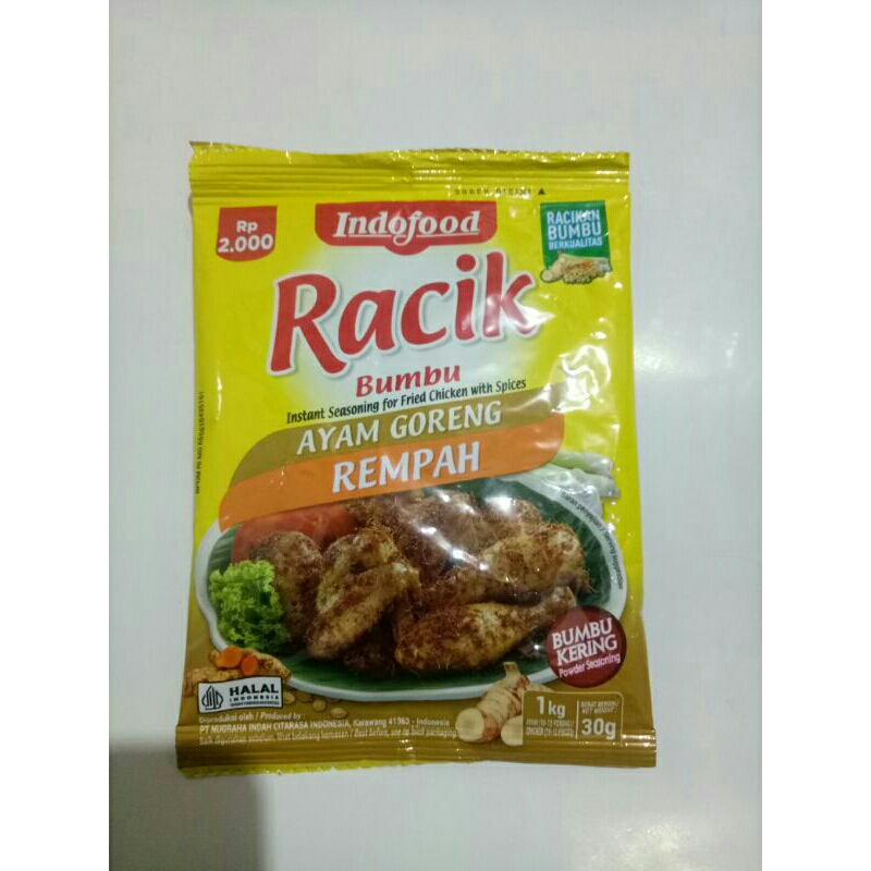 

Indofod racik bumbu instan ayam goreng rempah 30gr