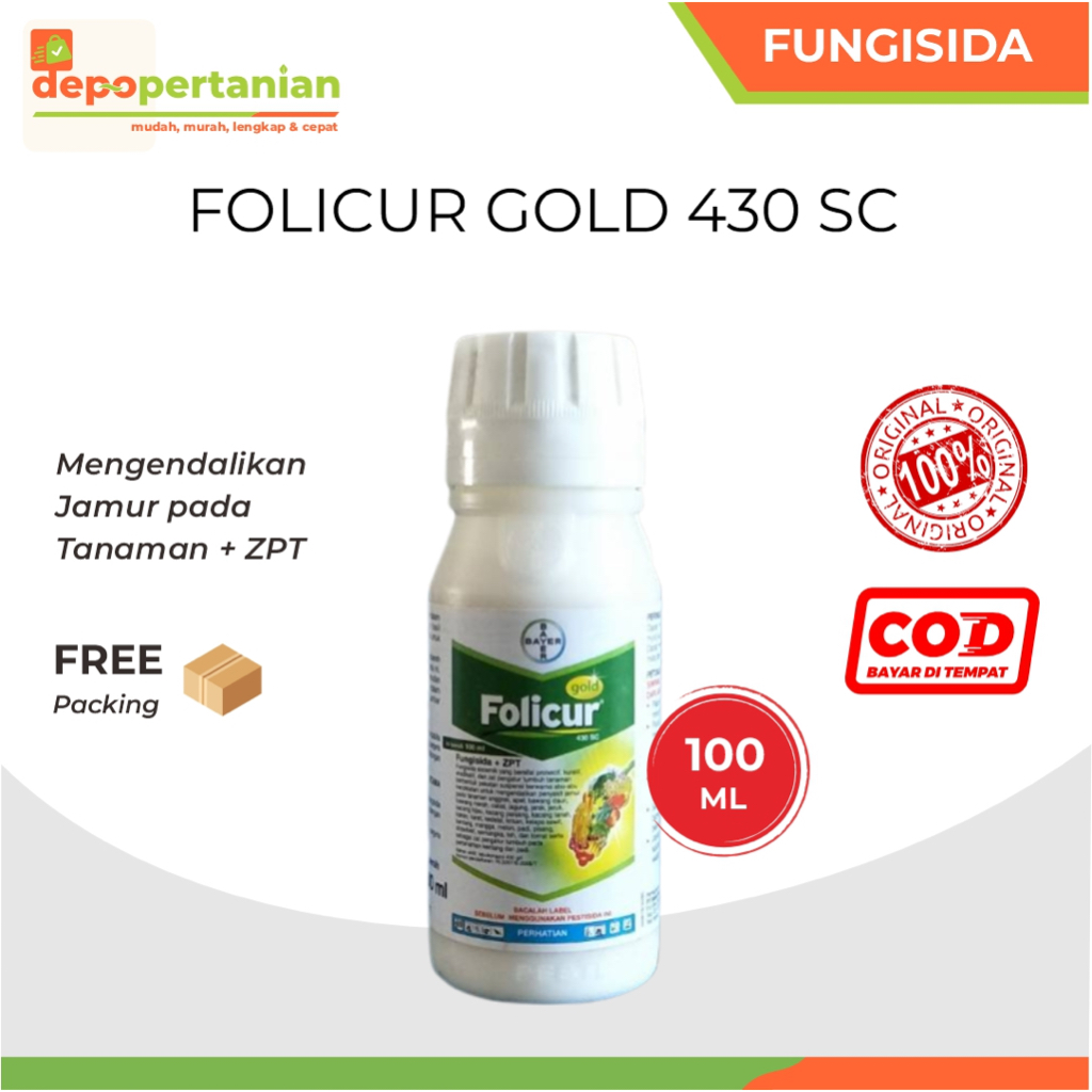 Depo Pertanian - Folicur Gold 430SC 100ml Fungisida Sistemik Obat Pembasmi Penyakit Jamur Tanaman Pa