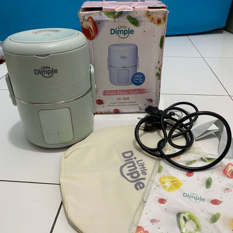 Preloved Little Dimple Portable Cooker Biru Slow Cooker Mpasi