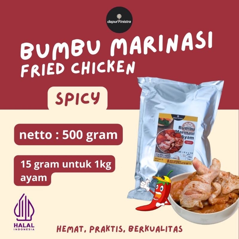 

Bumbu Marinasi Spicy Fried Chicken 500 gr Dapur Finistra