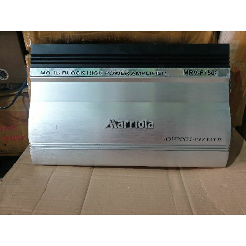 power amplifier mobil monoblock marriola MRV-f1500 second bekas normal siap pakai