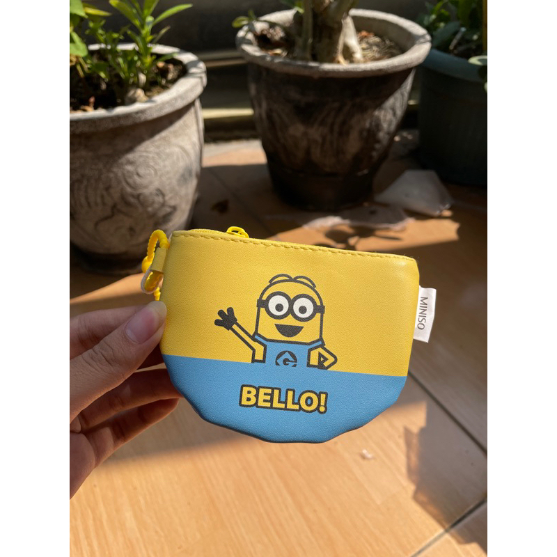 MINISO DOMPET MINION HALFMOON COIN PURSE DOMPET KOIN MINI KECIL