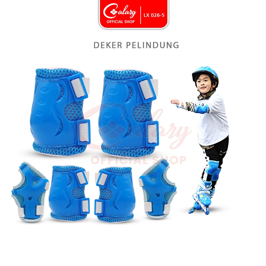CALARY Deker Sepatu Roda Anak Pelindung Lutut Sikut Inline Skate  Safety Decker 026-5