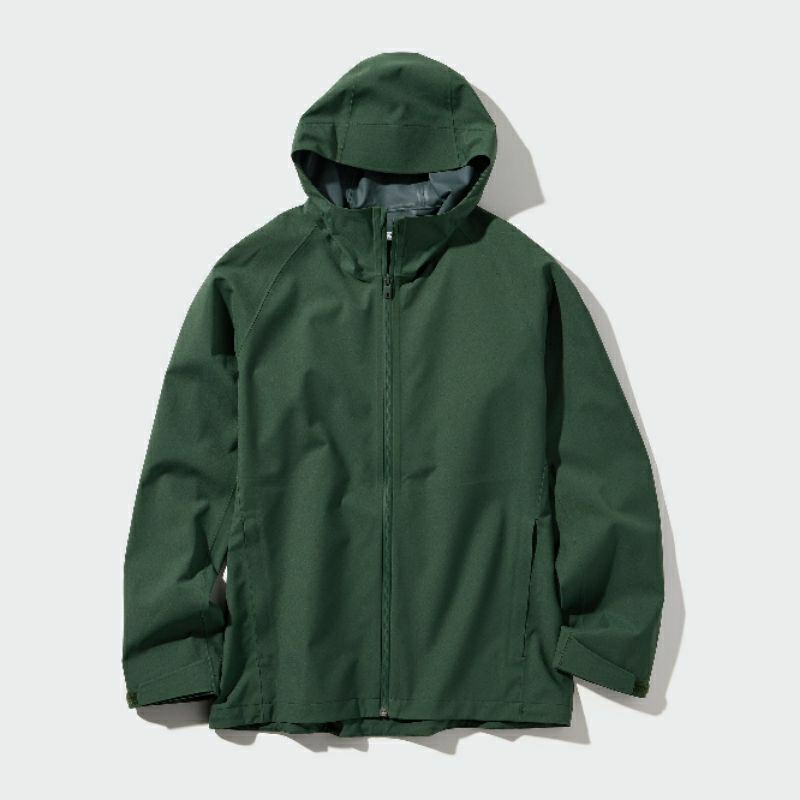 uniqlo jaket blocktech pria original jaket water resistant pria
