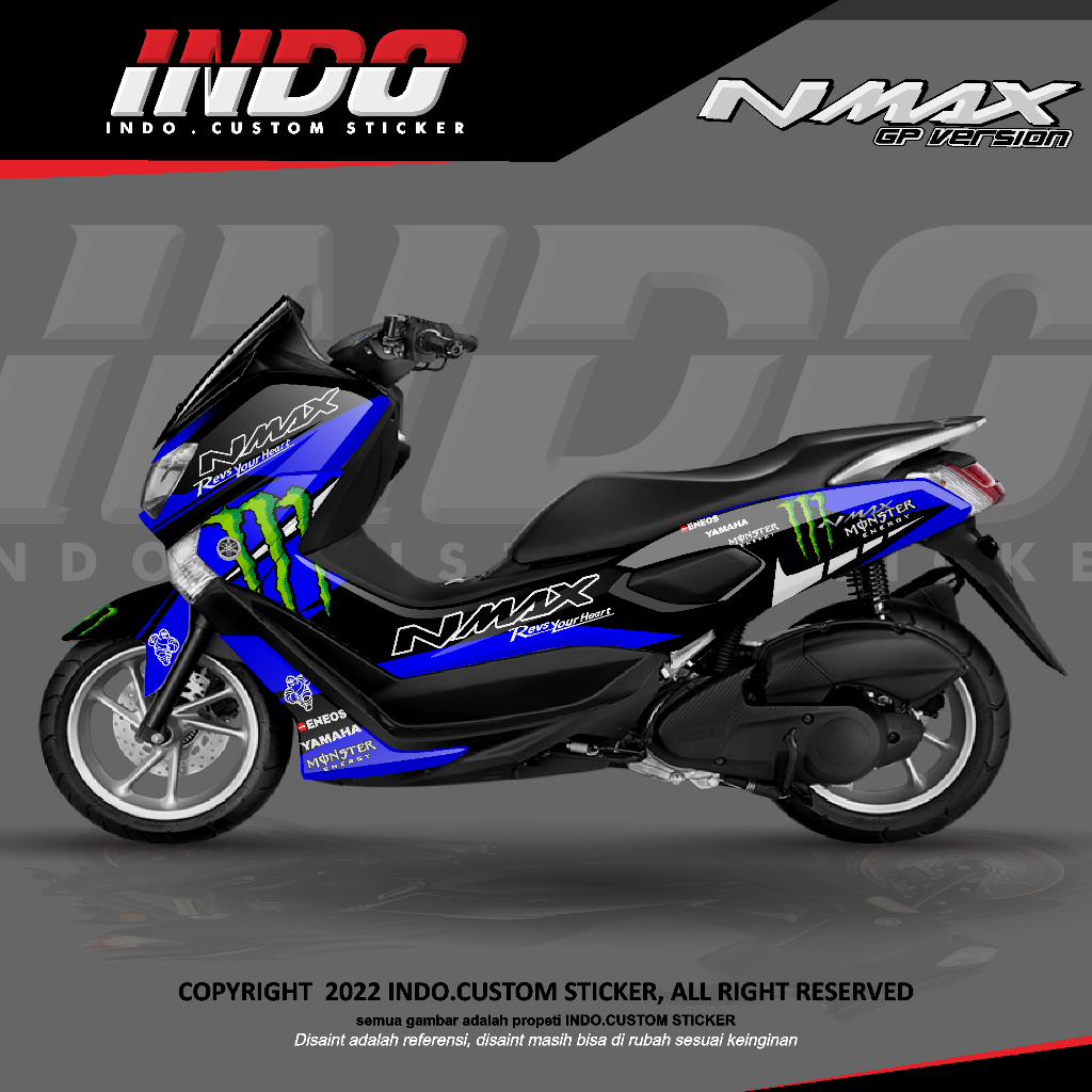 DECAL STIKER NMAX SIMPLE ELEGANT FULL BODY DECAL STIKER NMAX NEW/OLD - N MAX OLD MONSTER