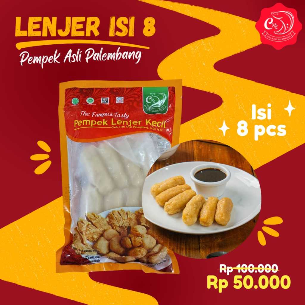 

Pempek Lenjer Asli Palembang - Pempek Frozen Food (Pax F Isi 8)