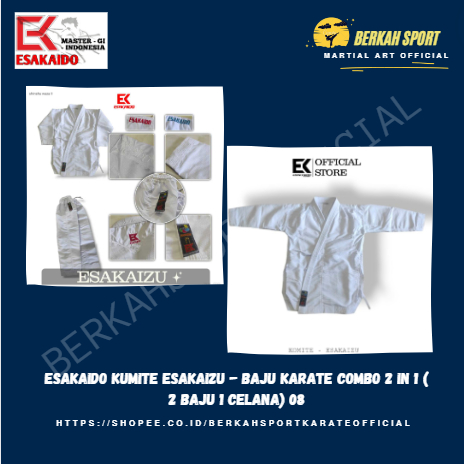 ESAKAIDO KUMITE ESAKAIZU - BAJU KARATE COMBO 2 IN 1 ( 2 BAJU 1 CELANA) 08