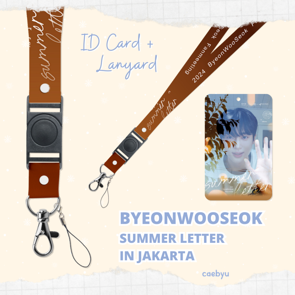 

READY STOCK ID Card + Lanyard ByeonWooSeok Summer Letter in Jakarta Fanmeeting 2024 JKT byeon woo seok Fanmeet Tali Gantungan HP PC ID Card Cahol Card Holder