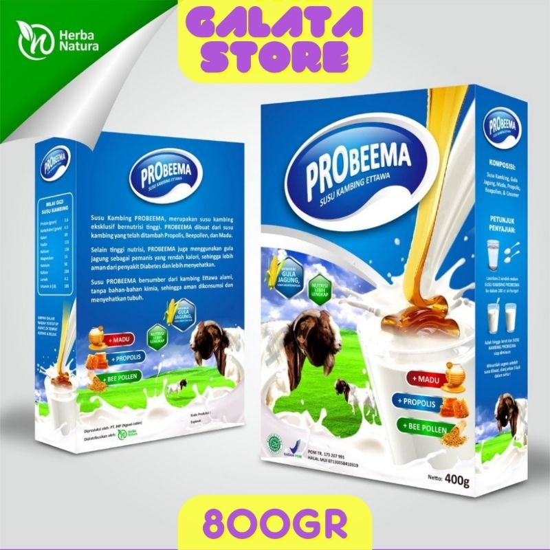 

SUSU KAMBING PROBEEMA (PROpolis + BEEpollen+MAdu) 800 gram