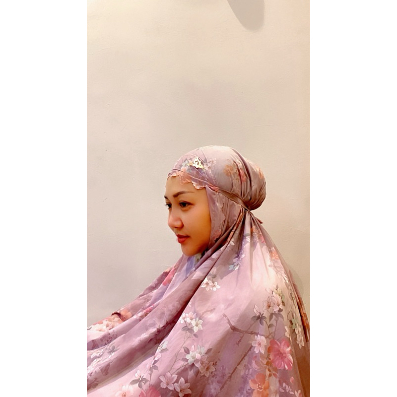 Mukena Parasut Korea Lasercut Motif PREMIUM