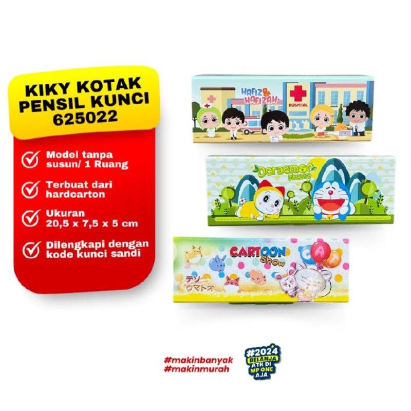 

Tempat Pensil Kiky Kotak Pensil Kunci Dengan Kode / Tempat Alat Tulis Karakter Lucu Ada Nama