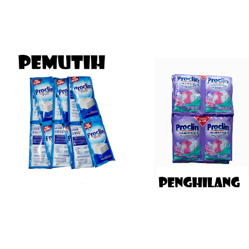 Proclin Pemutih / Proclin Penghilang Noda Sachet Isi 12 Sachet