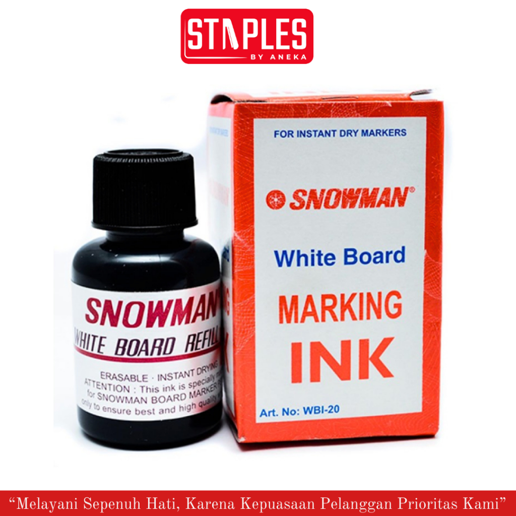 Refill Spidol Whiteboard Black Snowman / Tinta Isi Ulang Spidol Whiteboard