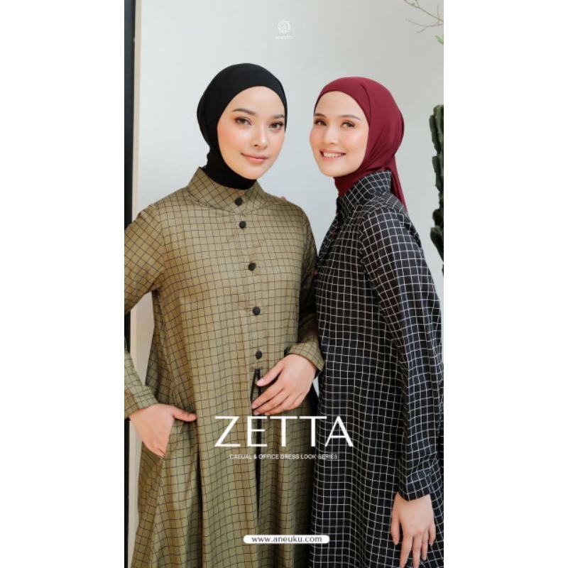 Zetta Dress By Aneuku | Gamis Cantik | Gamis Casual | Aneuku | D'Hijab of Mey