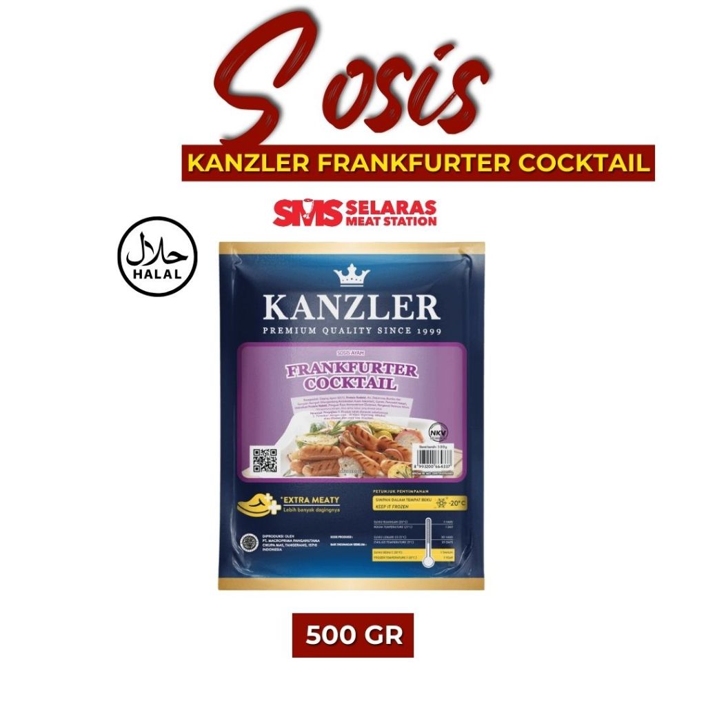 

Kanzler Sosis Frankfurter Cocktail 500 gr Frozen Tangerang