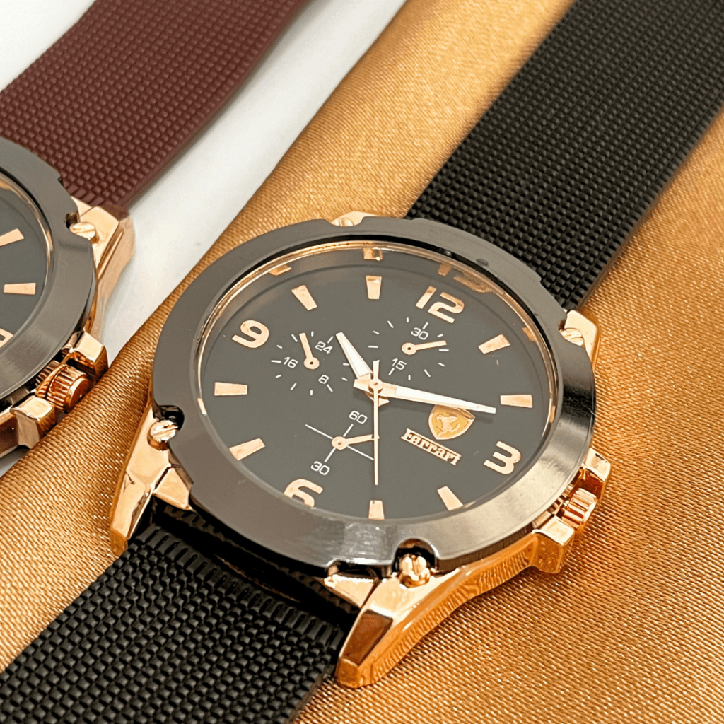 HOT DEALS JAM TANGAN PRIA PRESTIGE FERRARI ANALOG QUARTZ ELEGAN PREMIUM MACHO J-AN112