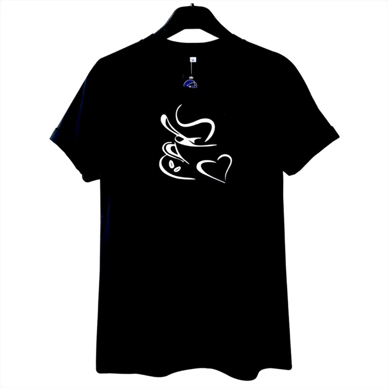 Kaos Unisex Coffee Kopi / Teh S-XXXXL Big Size Jumbo Oversize Cangkir Gelas Mug Pakaian Atasan Blous