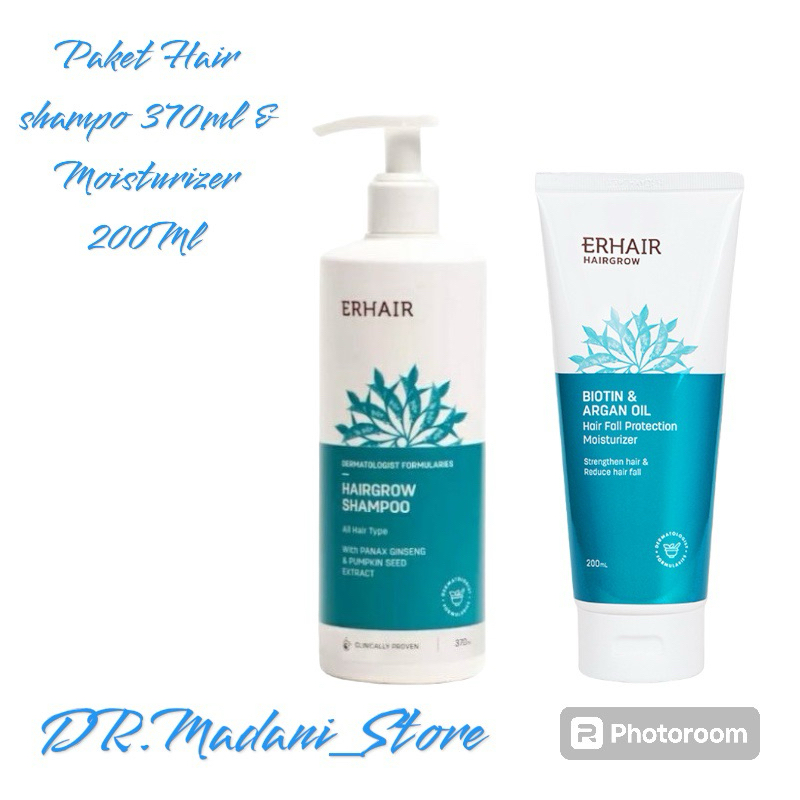 PAKET ERHA Hair  Shampo 370ML & Moisturizer 200ML