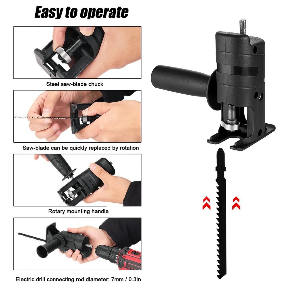 * MKA * ADAPTOR BOR KE GERGAJI KONVERTER MESIN BOR JADI JIGSAW RECIPROCATOR / MESIN MODIFIKASI BOR L