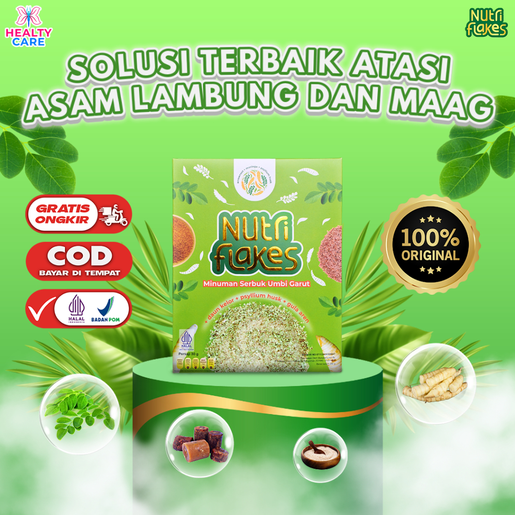 

Nutriflakes Sereal Umbi Garut Mengatasi Asam Lambung Gerd Akut Pada Pria Wanita Original