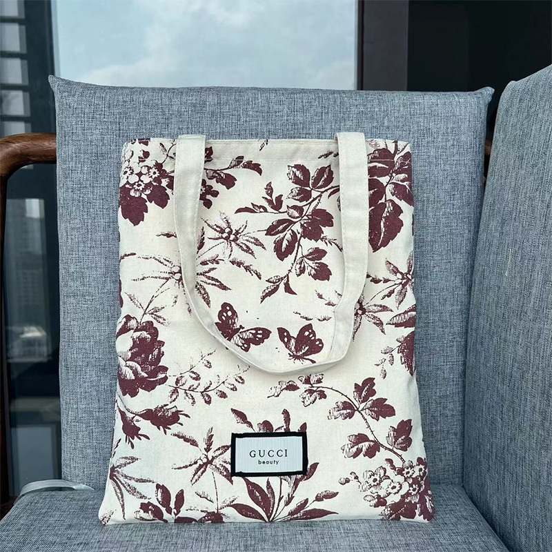 Tote Bag Gucci 34cm*29cm Merah / Hitam / Hijau / Kanvas Tas Hand Bag / Tas Tote Bag Wanita Fashion I